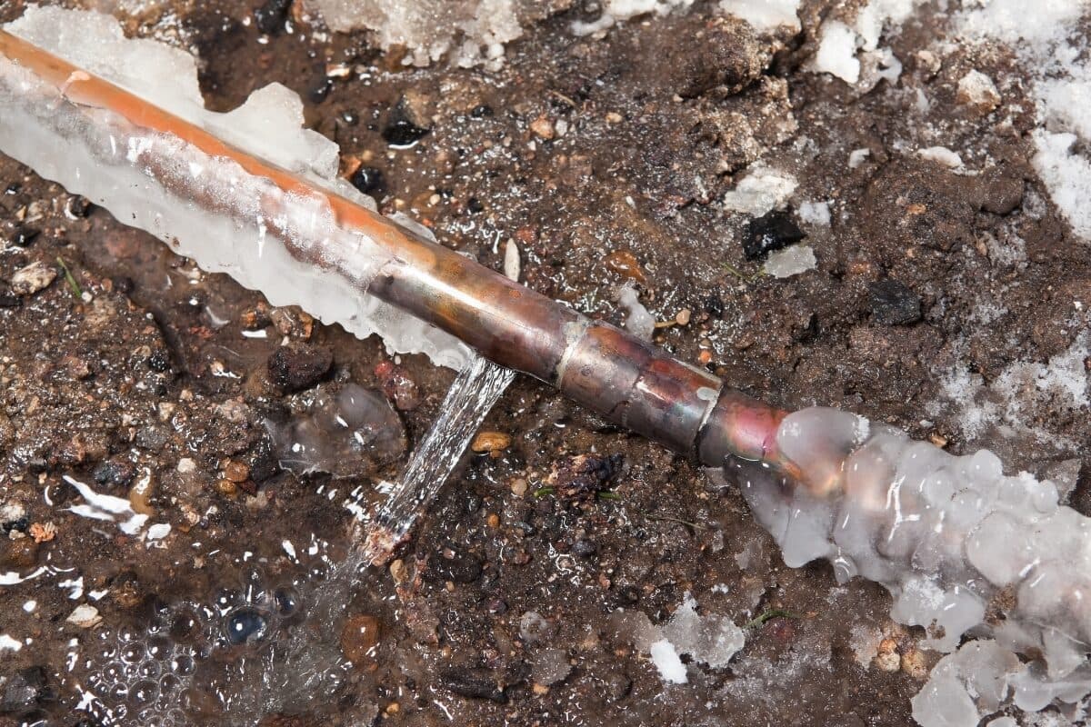Foam insulation on basement pipes near the rim joist
