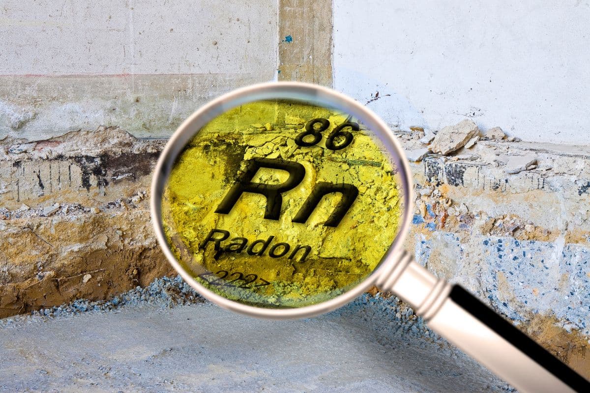 Basement radon testing and mitigation system installation