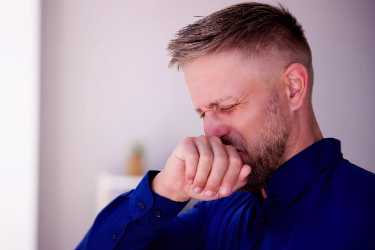 Basement floor drain that can emit sewage smell from dry P-trap